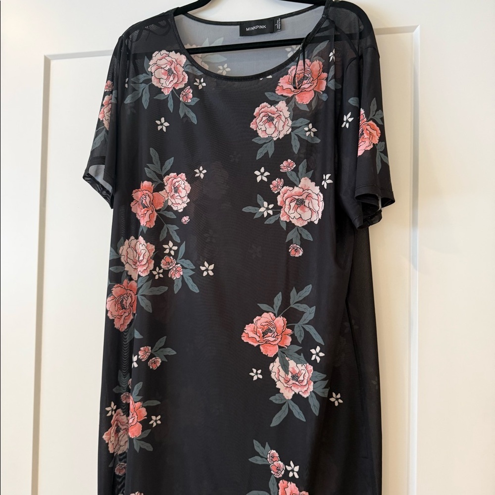 🌸 MinkPink Sheer Floral Tunic Dress / Top 🌸